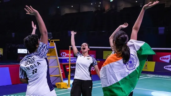 Elated Indian shuttlers celebrate win over USA at Thomas and Uber Cup with thunderous ‘Bharat Mata Ki Jai' chants